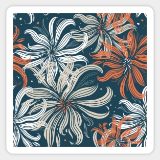 Stylized chrysanthemum pattern Sticker